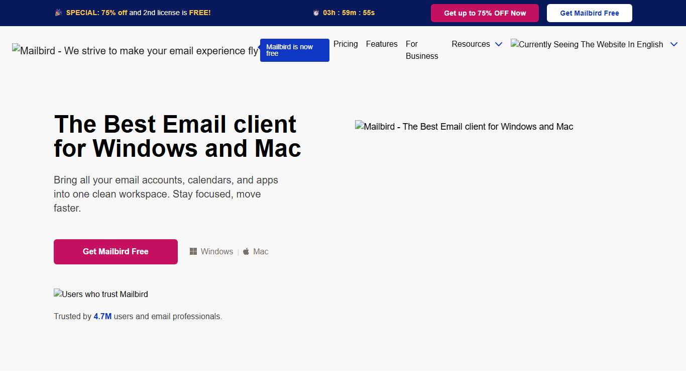 Manage multiple accounts with the best email client 2026 Mailbird